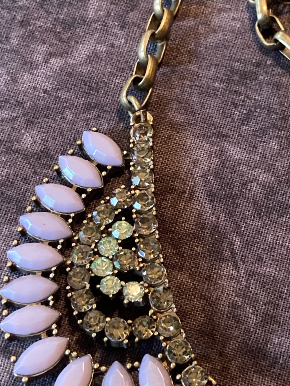 Stunning Multi Color Rhinestone Panel Necklace - Picture 6 of 10